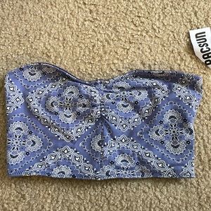 Pacsun handkerchief/ paisley style bandeau top